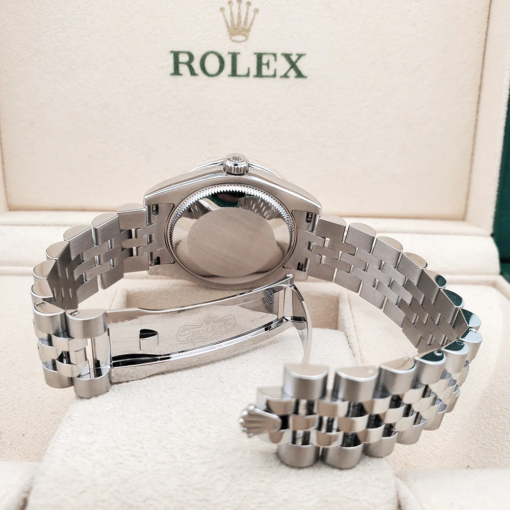 Rolex Datejust 31mm Custom 1.35ct Diamond Bezel/White MOP Diamond Dial Steel Jubilee Watch 178274 Box Papers - Image 5