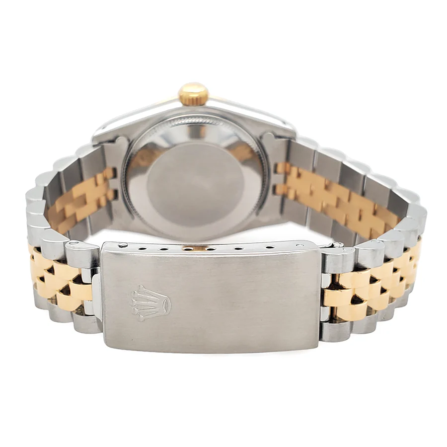 Rolex Datejust 31MM Factory Champagne Diamond Dial Yellow Gold Fluted Bezel Watch 68273 - Image 4