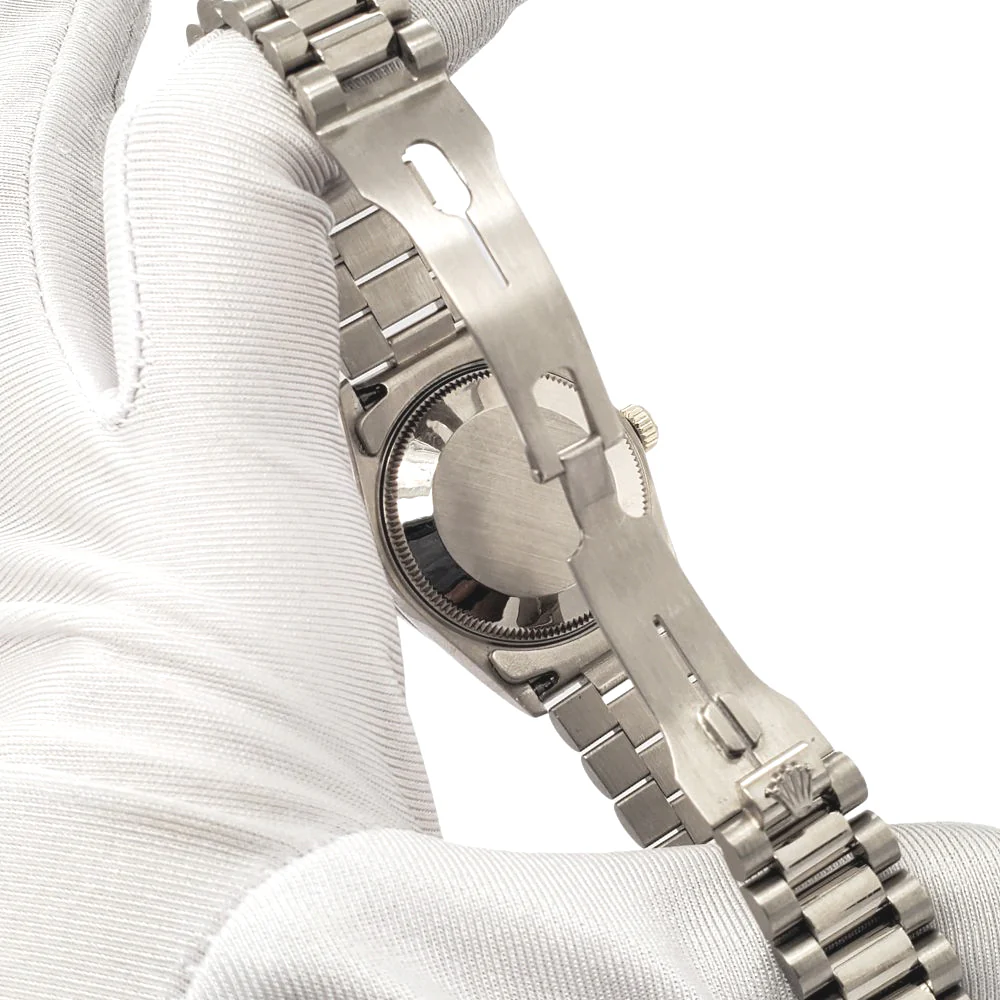 Rolex Datejust 31mm Factory Diamond Silver President White Gold Ladies Watch 68289 - Image 5