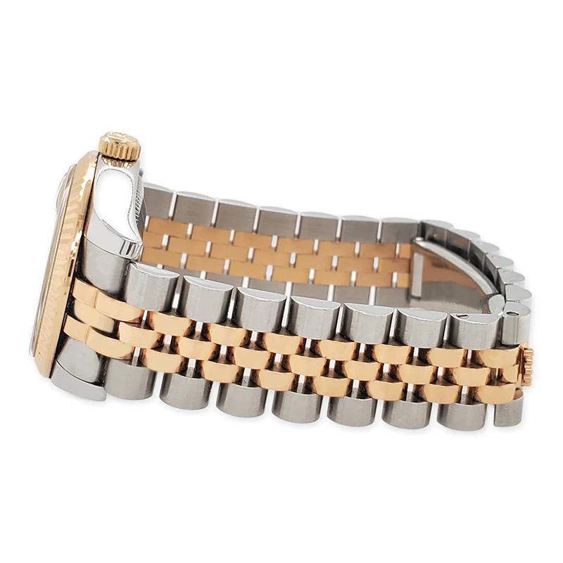 Rolex Datejust 31mm Factory Pink Roman Dial Rose Gold/Steel Jubilee Watch 178271 Box Papers - Image 3