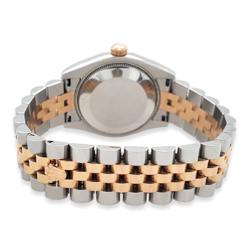 Rolex Datejust 31mm Factory Pink Roman Dial Rose Gold/Steel Jubilee Watch 178271 Box Papers - Image 4