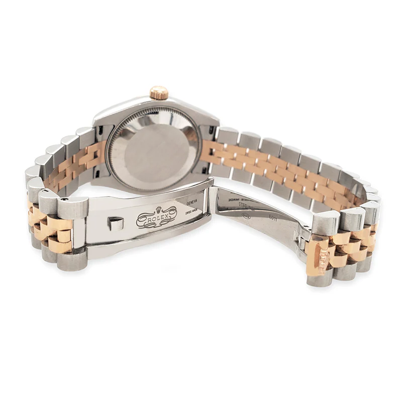 Rolex Datejust 31mm Factory Pink Roman Dial Rose Gold/Steel Jubilee Watch 178271 Box Papers - Image 5