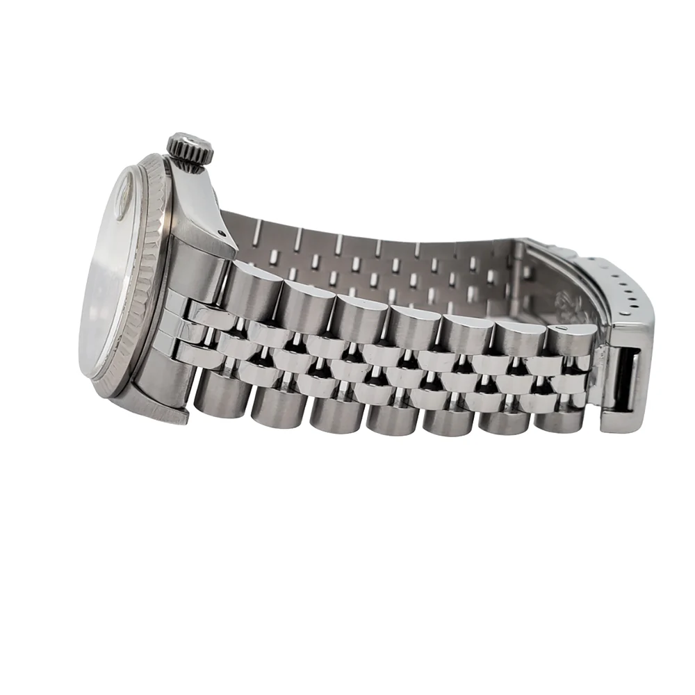 Rolex Datejust 31mm Factory Silver Diamond Dial White Gold Fluted Steel Jubilee Watch 68274 - Image 4
