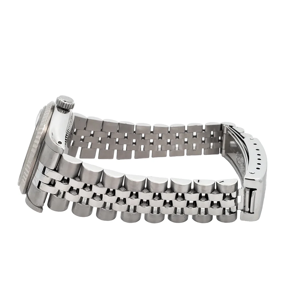 Rolex Datejust 31mm Factory Silver Diamond Dial White Gold Fluted Steel Jubilee Watch 68274 - Image 4