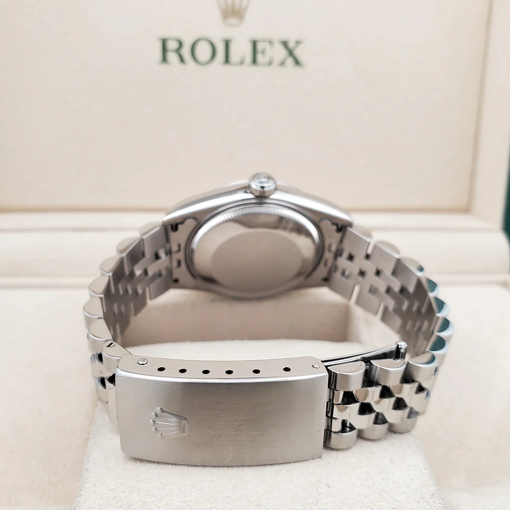 Rolex Datejust 31mm Factory White MOP Arabic Dial White Gold Fluted Bezel Steel Watch 78274 Box Papers - Image 5