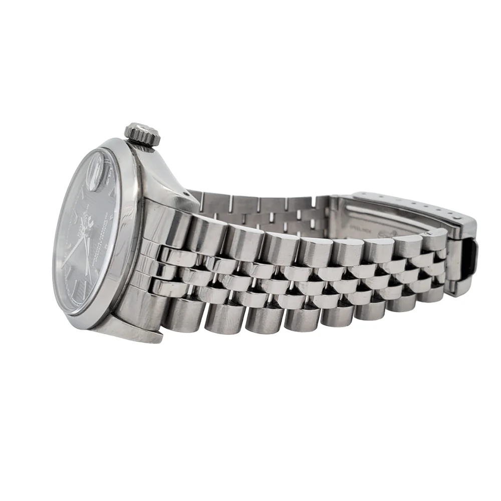 Rolex Datejust 31mm Gray Tapestry Dial Oyster Steel 68240 Watch Box Papers - Image 4