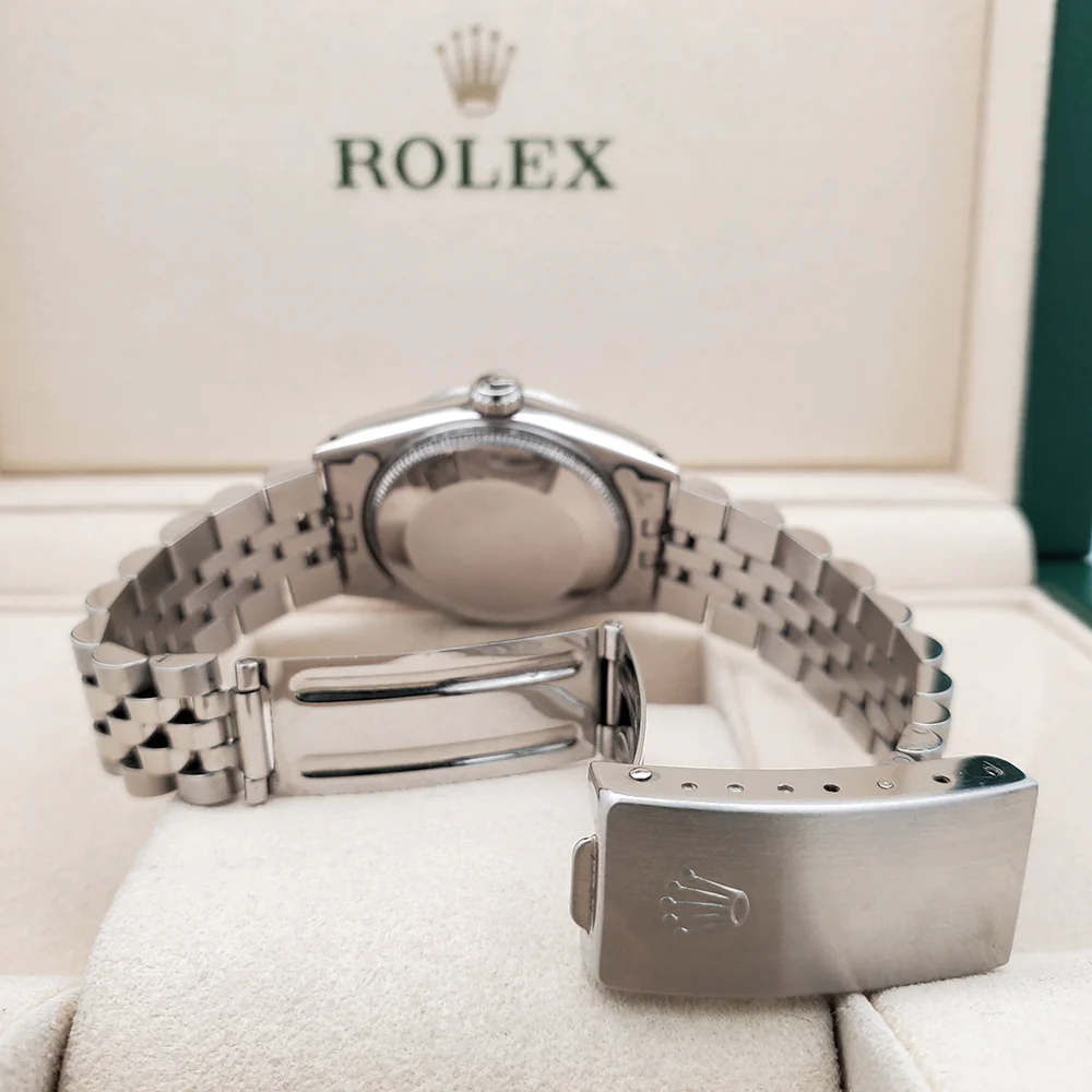 Rolex Datejust 31mm Gray Tapestry Dial Oyster Steel 68240 Watch Box Papers - Image 6