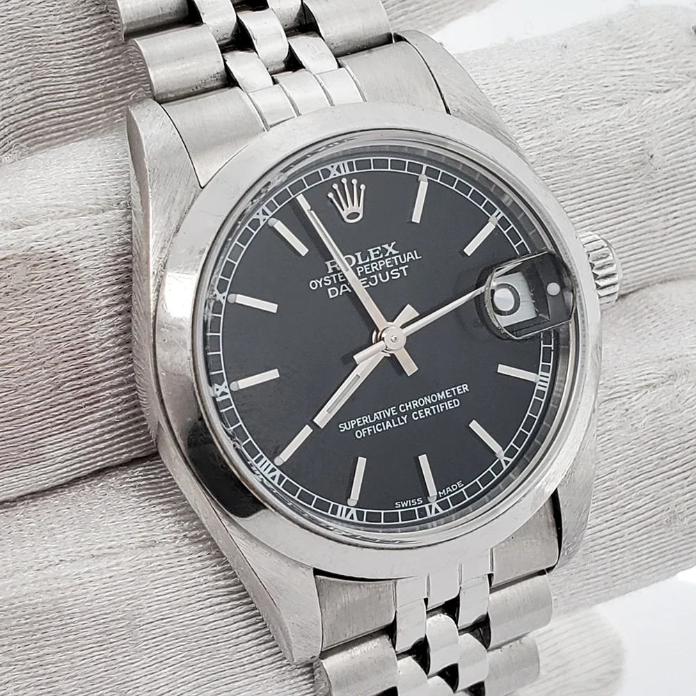 Rolex Datejust 31mm Midsize 78240 Black Dial Stainless Steel Jubilee Watch Box Papers - Image 3