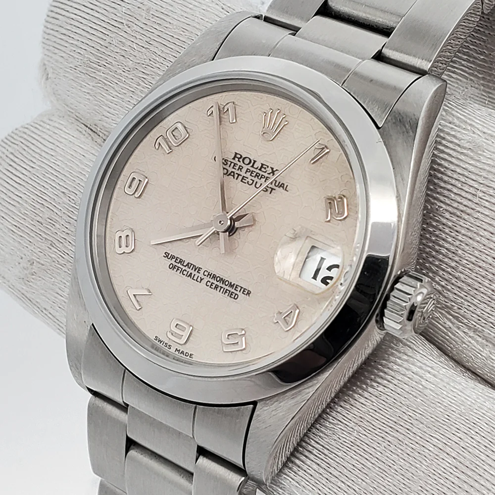 Rolex Datejust 31mm Midsize Cream Jubilee Arabic Dial Stainless Steel Oyster Watch 78240 Box Papers - Image 3