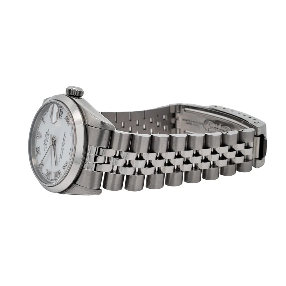 Rolex Datejust 31mm Midsize White Roman Dial Stainless Steel Jubilee Watch 78240 Box Papers - Image 4