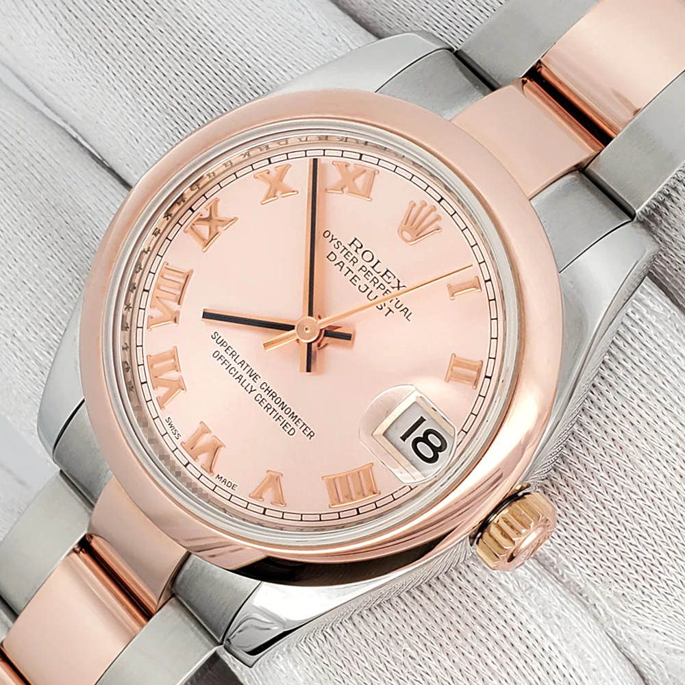 Rolex Datejust 31mm Pink Roman 2-tone Rose Gold/Steel Oyster Watch 178241