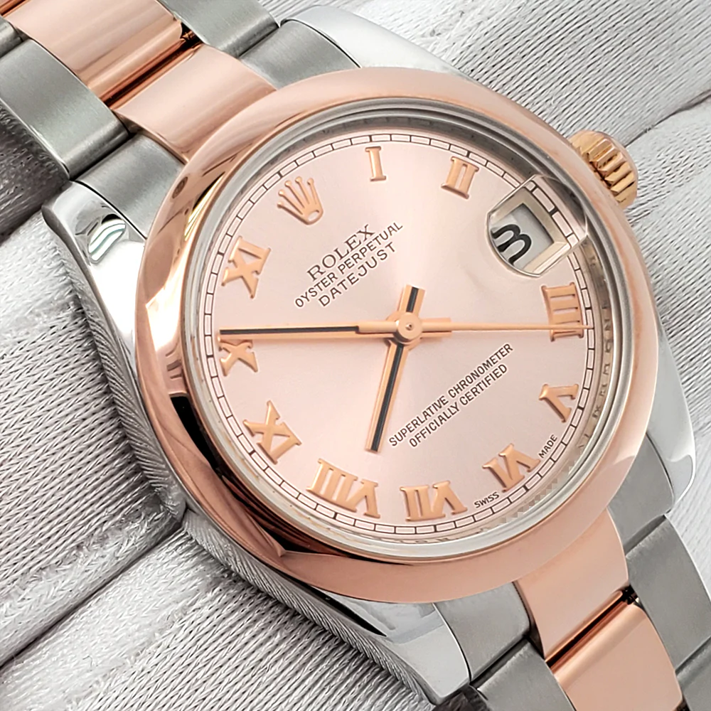 Rolex Datejust 31mm Pink Roman 2-tone Rose Gold/Steel Oyster Watch 178241 - Image 2