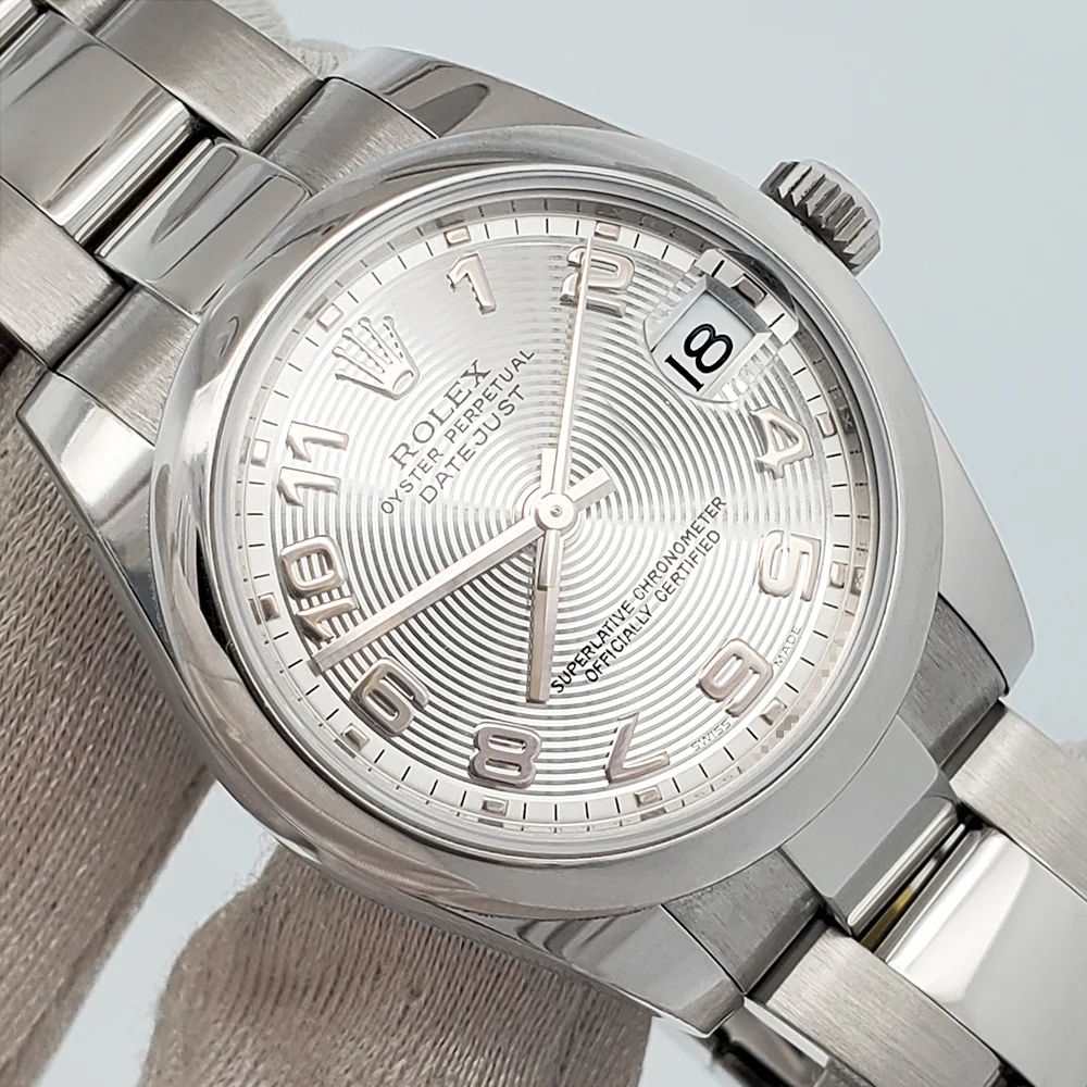 Rolex Datejust 31mm Silver Concentric Dial Steel Watch 178240 Box Papers - Image 2