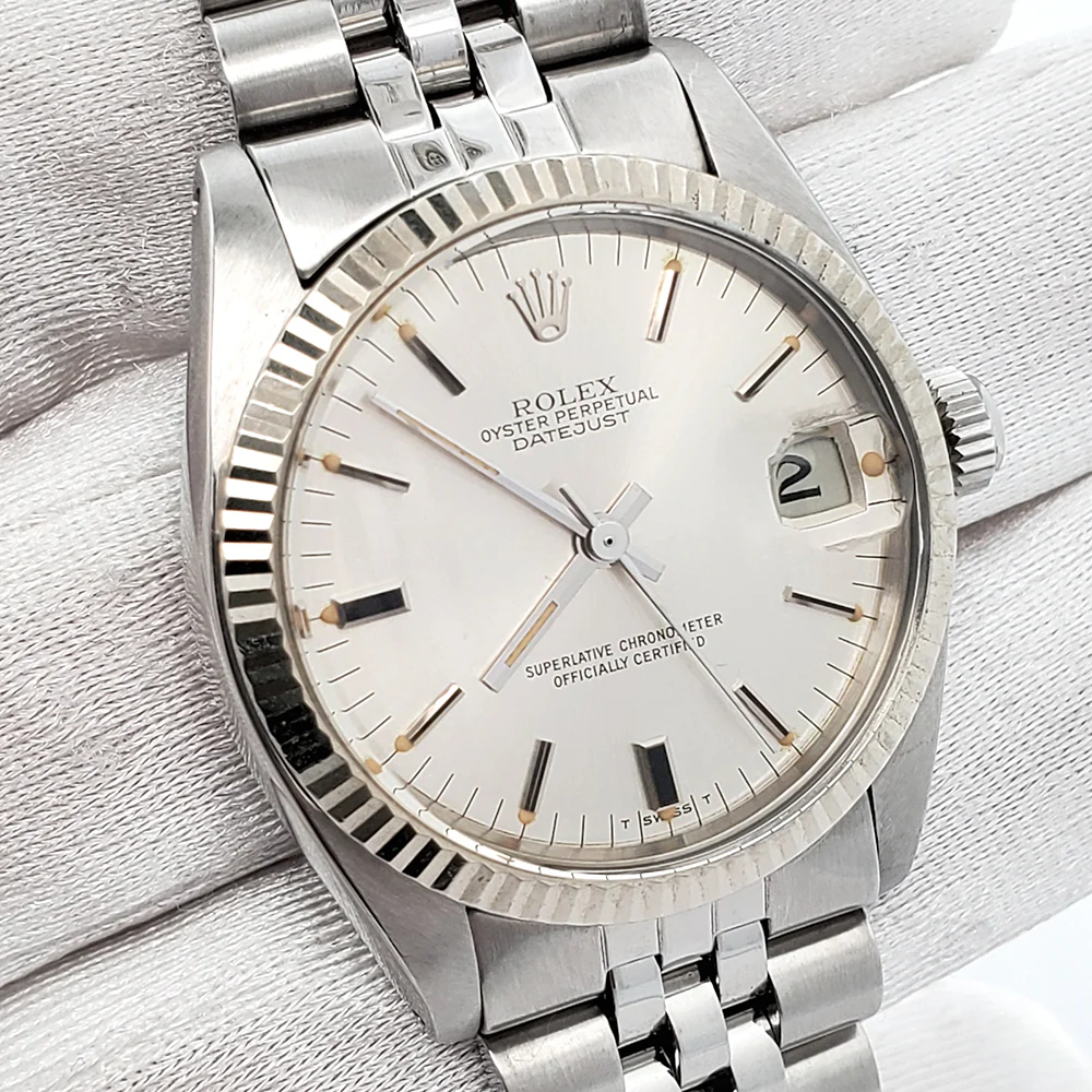 Rolex Datejust 31mm Silver Dial fluted bezel Jubilee Steel Watch 6827 Box Papers - Image 3