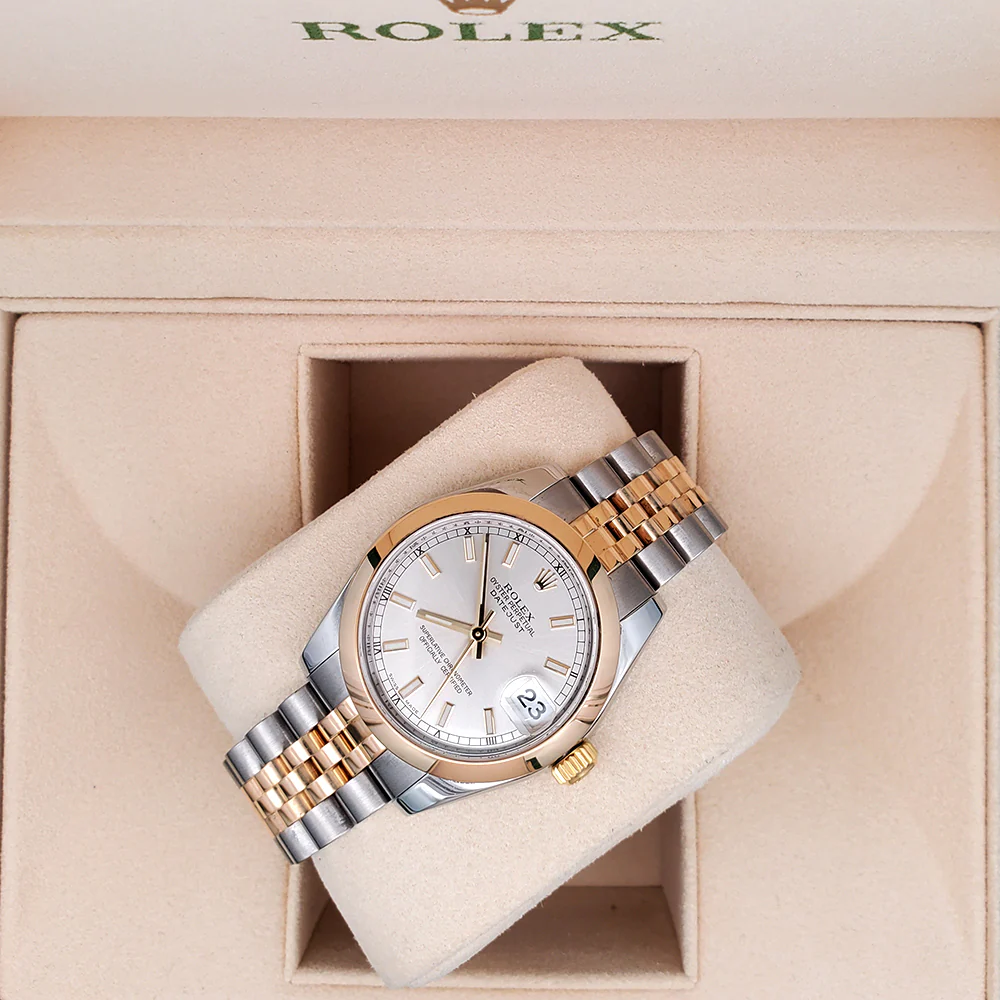 Rolex Datejust 31mm Silver Index 2-tone Yellow Gold/Steel Jubilee Watch 178243 - Image 2