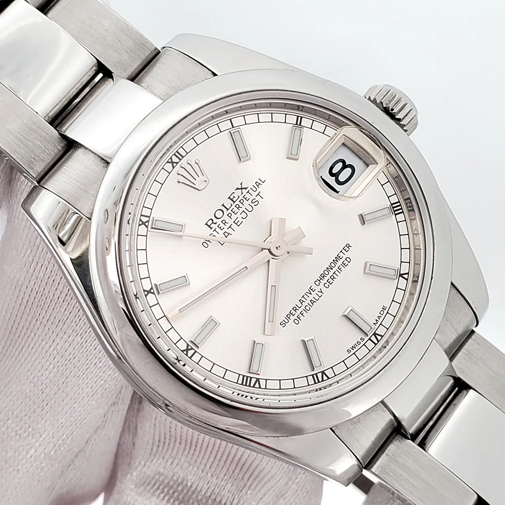 Rolex Datejust 31mm Silver Index Domed Bezel Steel Watch 178240 Papers/Tag - Image 2