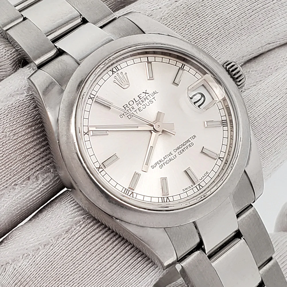 Rolex Datejust 31mm Silver Index Steel Oyster Watch 178240 Box Papers - Image 2
