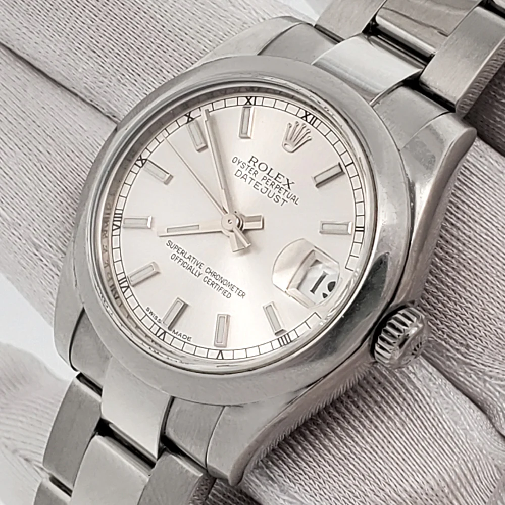 Rolex Datejust 31mm Silver Index Steel Oyster Watch 178240 Box Papers - Image 3