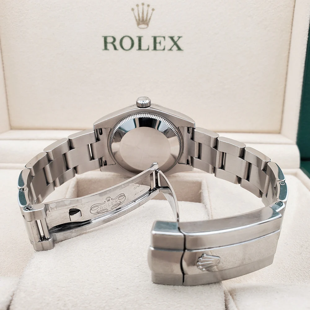Rolex Datejust 31mm Silver Stick Dial Domed Bezel Steel Watch 178240 Box Papers - Image 6