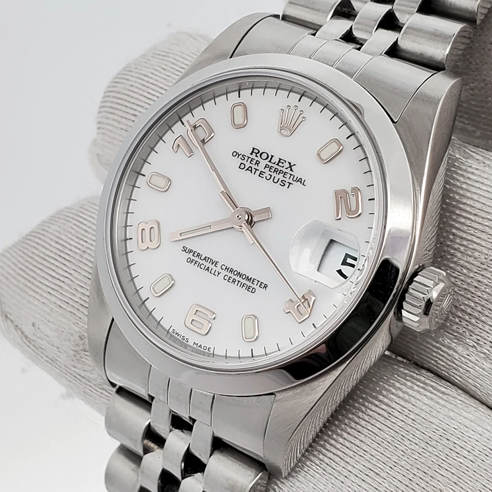 Rolex Datejust 31mm White Dial Stainless Steel Jubilee Watch 78240