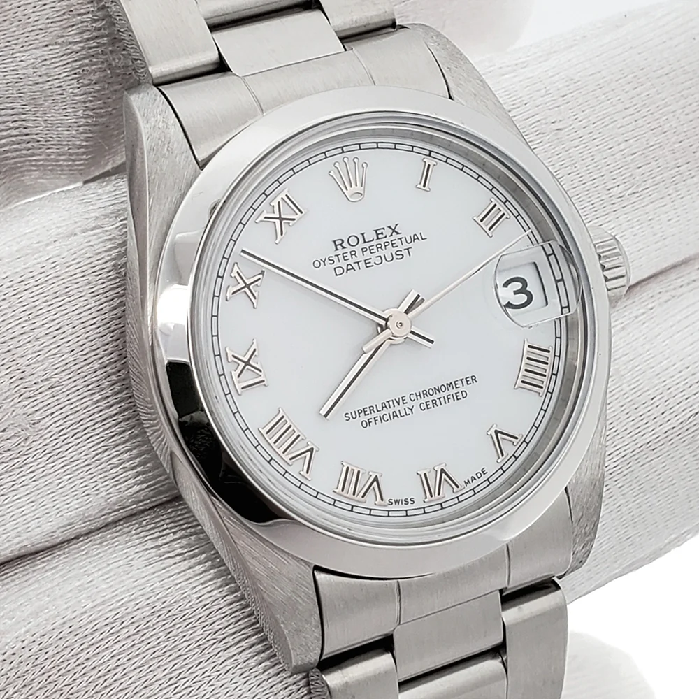 Rolex Datejust 31mm White Roman Dial Stainless Steel Oyster Watch 78240 - Image 2
