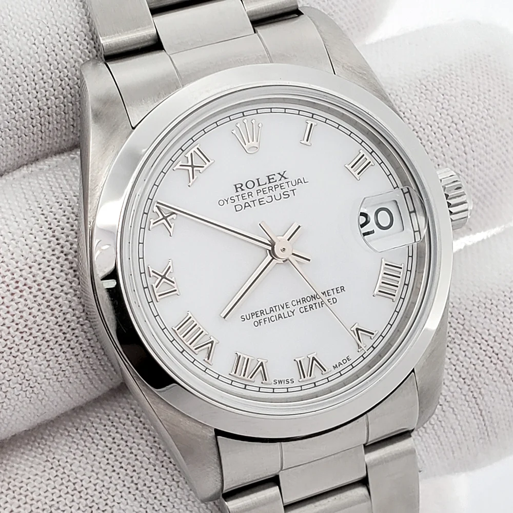 Rolex Datejust 31mm White Roman Dial Steel Oyster Watch 78240 - Image 2