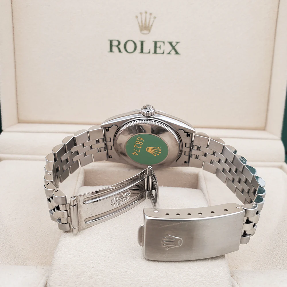 Rolex Datejust 31mm White Roman Dial White gold Fluted Bezel Jubilee Watch 68274 - Image 6