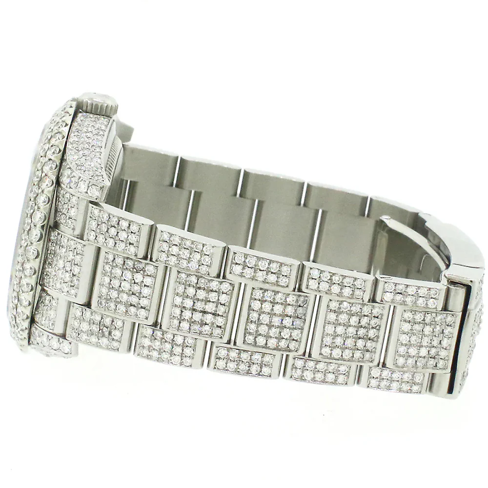 Rolex Datejust 36mm 116200 Pave 16.9CT Diamond Bezel/Case/Bracelet/Silver Tuxedo Dial Watch Box Papers - Image 4