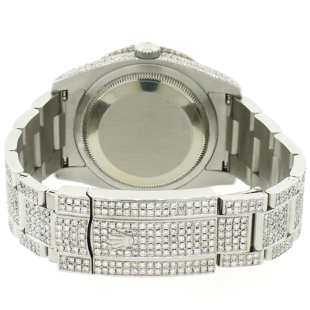 Rolex Datejust 36mm 116200 Pave 16.9CT Diamond Bezel/Case/Bracelet/Silver Tuxedo Dial Watch Box Papers - Image 5