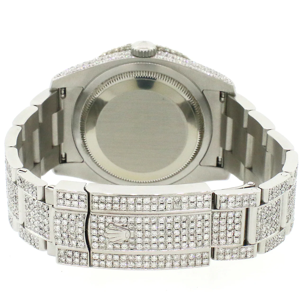 Rolex Datejust 36mm 116200 Pave 16.9CT Diamond Bezel/Case/Bracelet/Black Roman Dial Watch Box Papers - Image 4