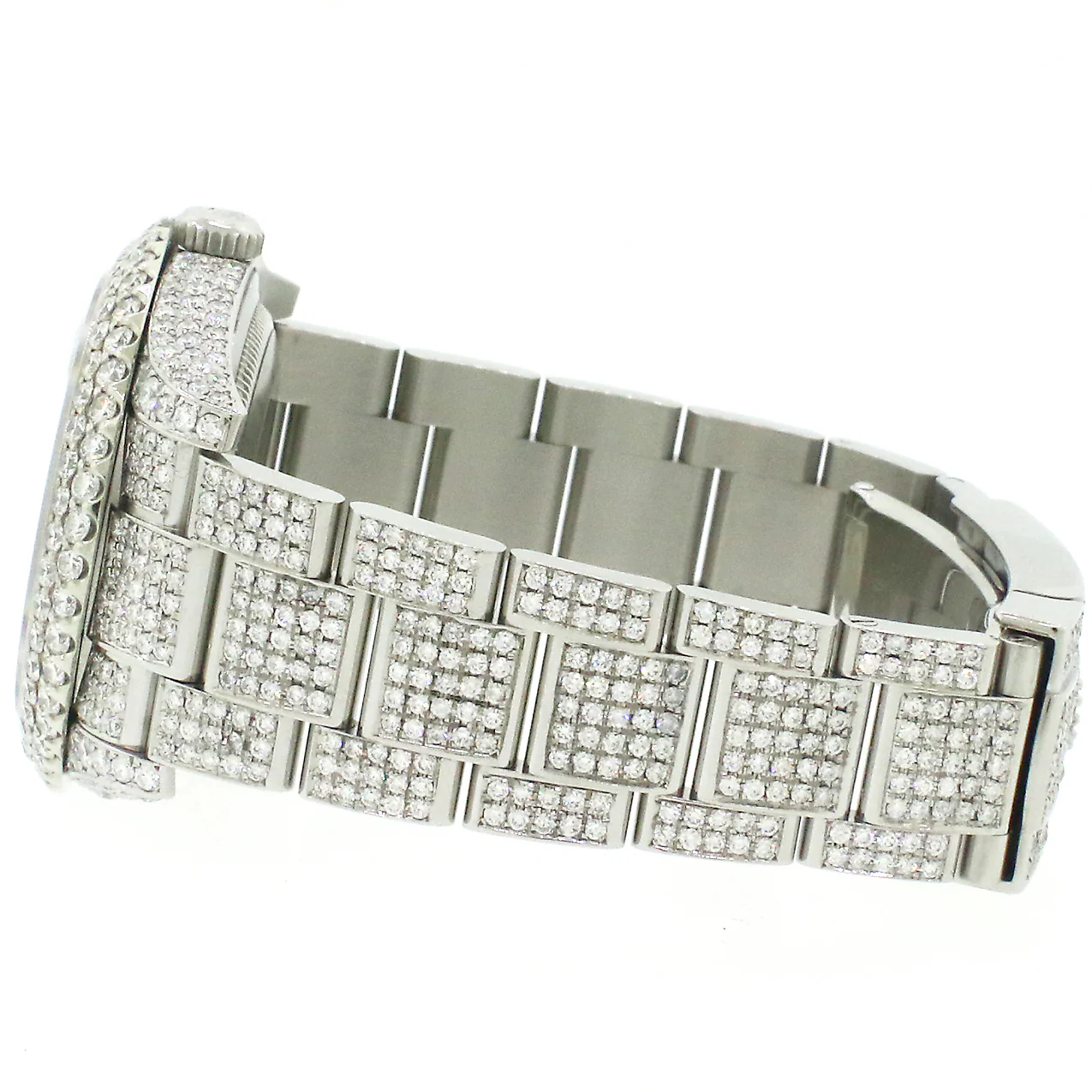 Rolex Datejust 36mm 116200 Pave 16.9CT Diamond Bezel/Case/Bracelet/Silver Index Dial Watch Box Papers - Image 3