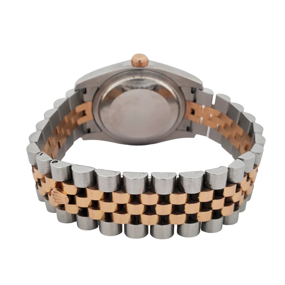 Rolex Datejust 36mm 116231 Factory Pink Diamond Dial 2-Tone Rose Gold Fluted Jubilee Watch - Image 4