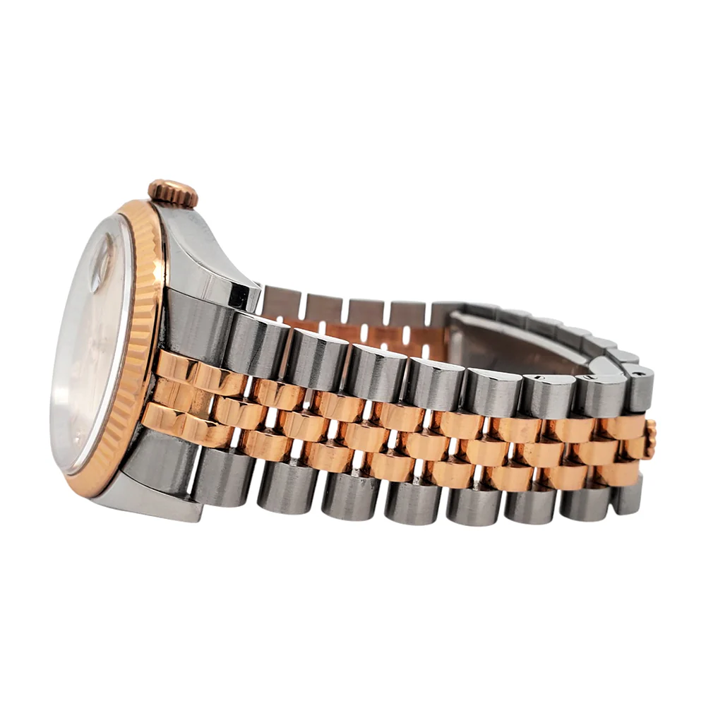 Rolex Datejust 36mm 116231 Factory Pink Diamond Dial 2-Tone Rose Gold Fluted Jubilee Watch Box Papers - Image 4