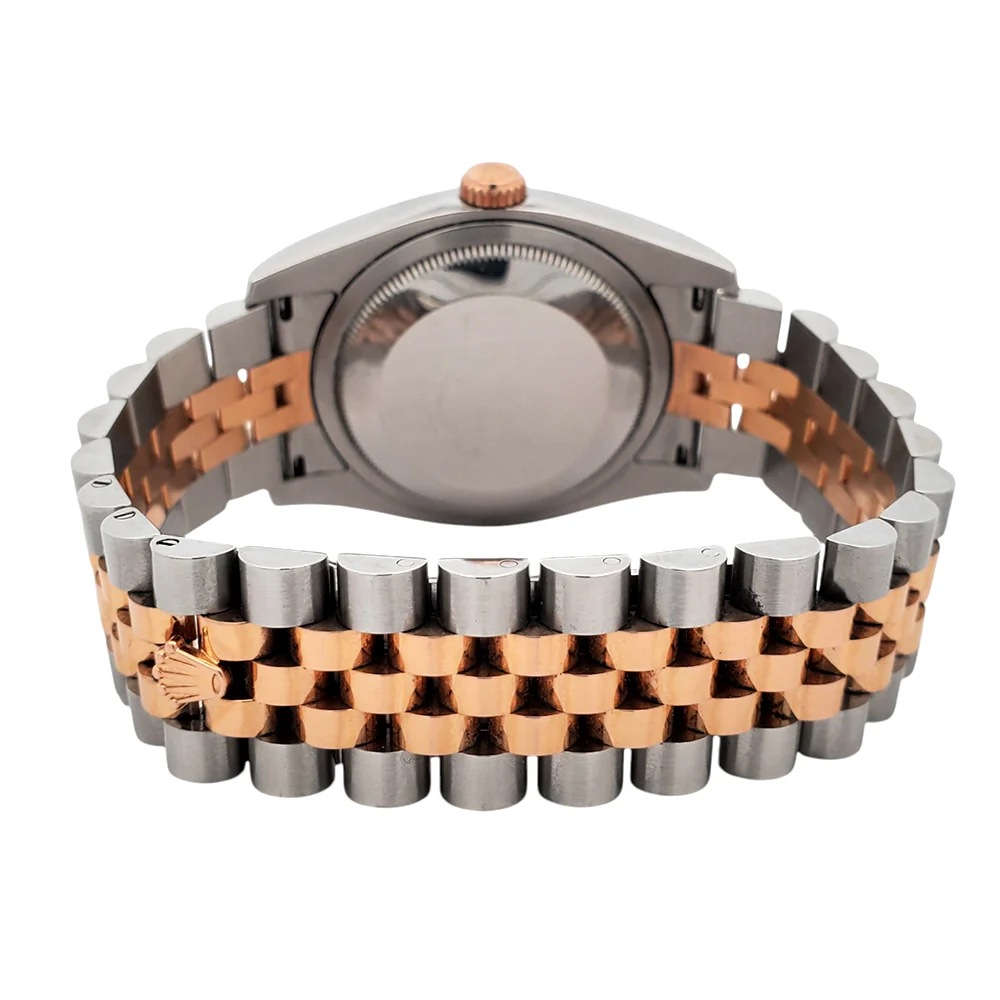 Rolex Datejust 36mm 116231 Factory Pink Diamond Dial 2-Tone Rose Gold Fluted Jubilee Watch Box Papers - Image 5
