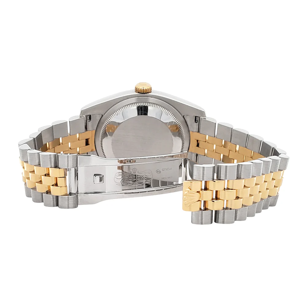 Rolex Datejust 36mm 116233 2-Tone Champagne Roman Dial Jubilee Watch Box Papers - Image 7