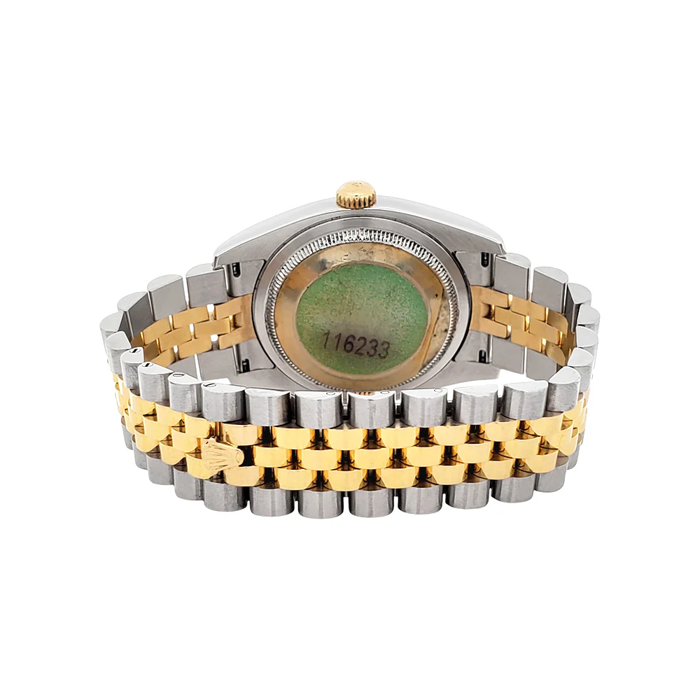 Rolex Datejust 36mm 116233 2-Tone Champagne Roman Dial Jubilee Watch Box Papers - Image 7