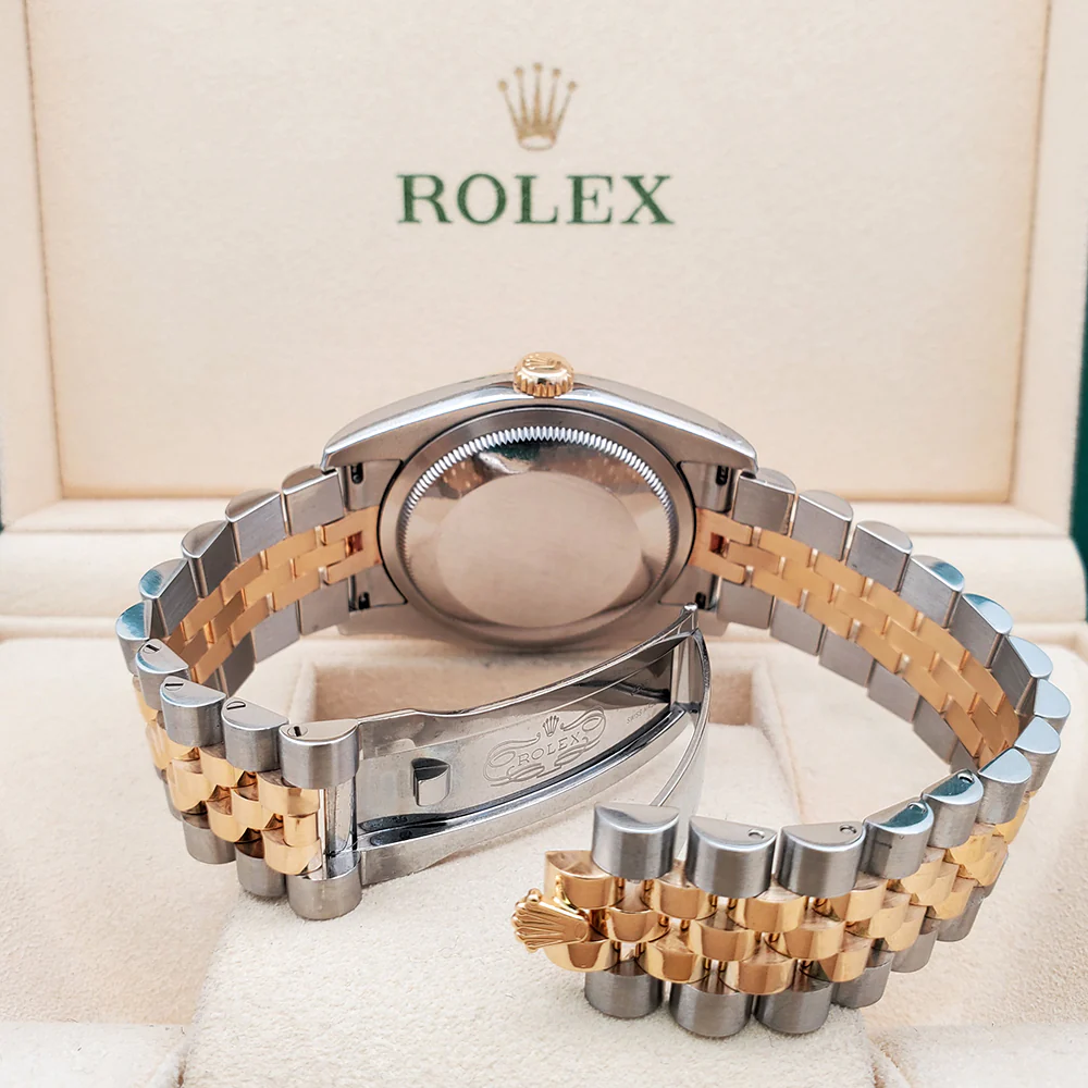 Rolex Datejust 36mm 116233 2-Tone Champagne Roman Dial Jubilee Watch Box Papers - Image 6