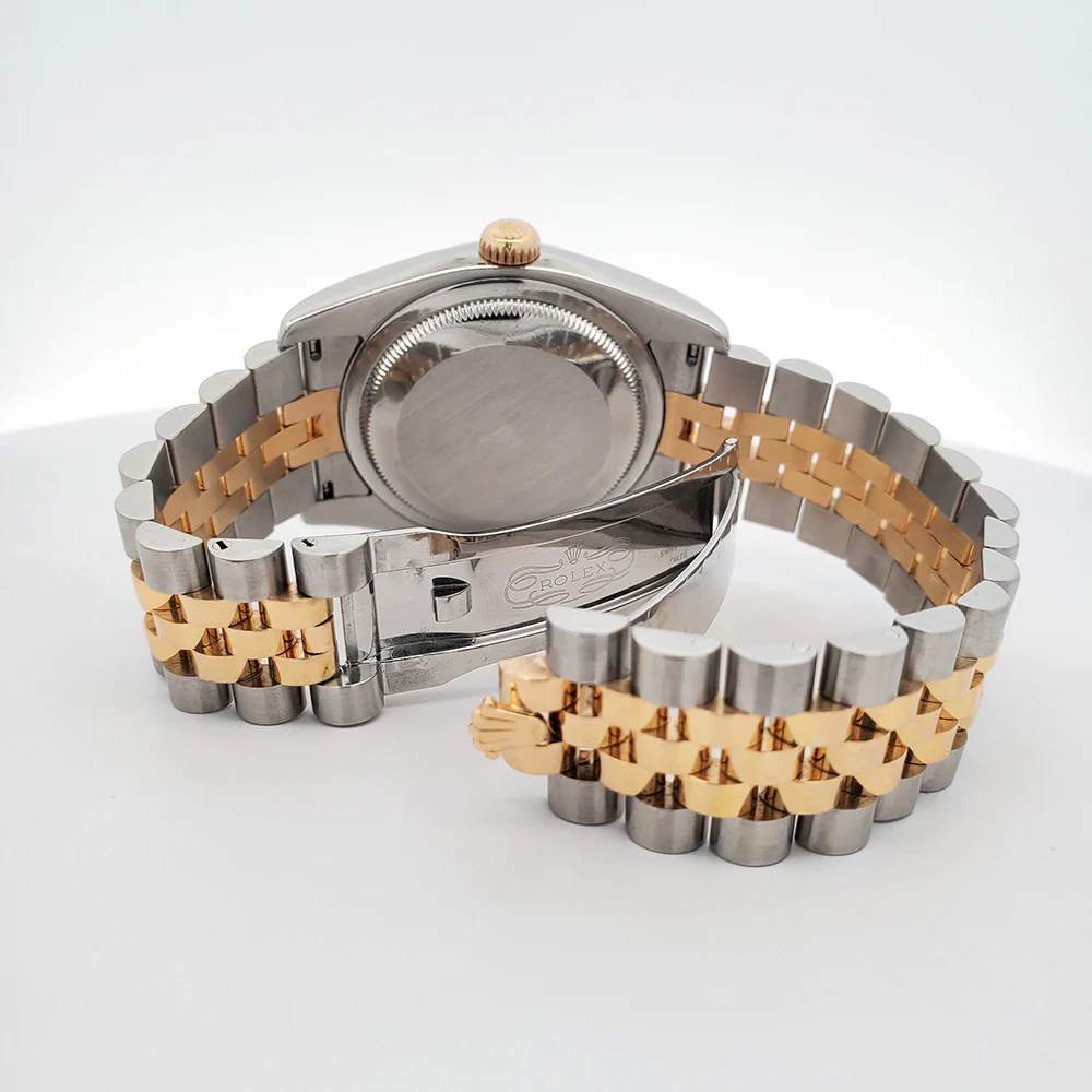 Rolex Datejust 36mm 116233 Silver Jubilee Diamond Dial 2-tone Yellow Gold/Steel Watch - Image 6