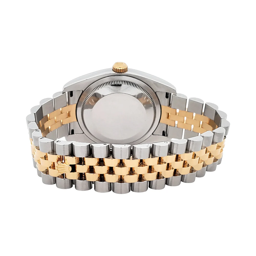 Rolex Datejust 36mm White Roman 2-Tone Yellow Gold/Steel Jubilee Watch 116233 Box Papers - Image 6