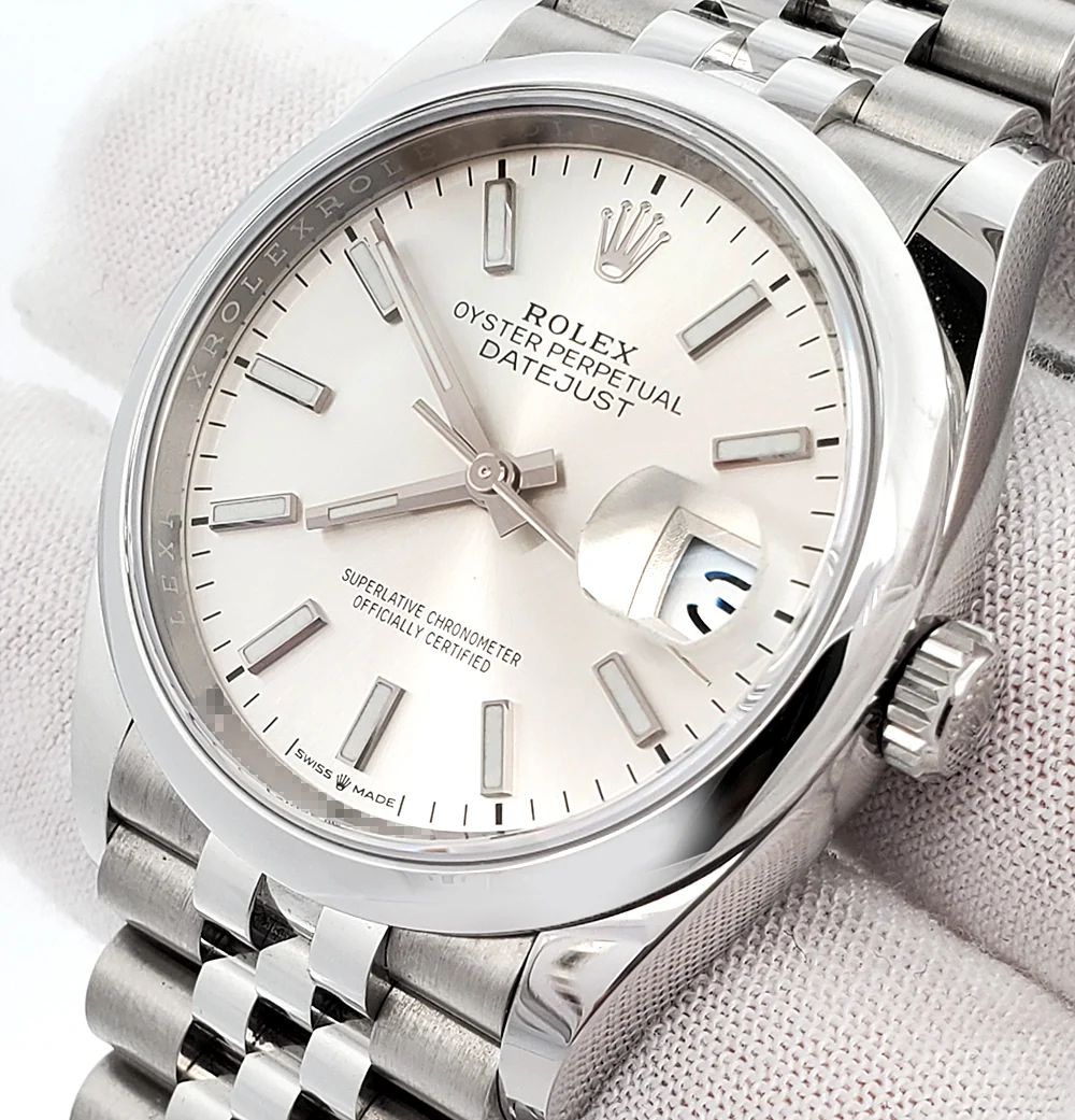 Rolex Datejust 36mm 126200 Silver Index Dial Stainless Steel Jubilee Watch 2021 Box Papers