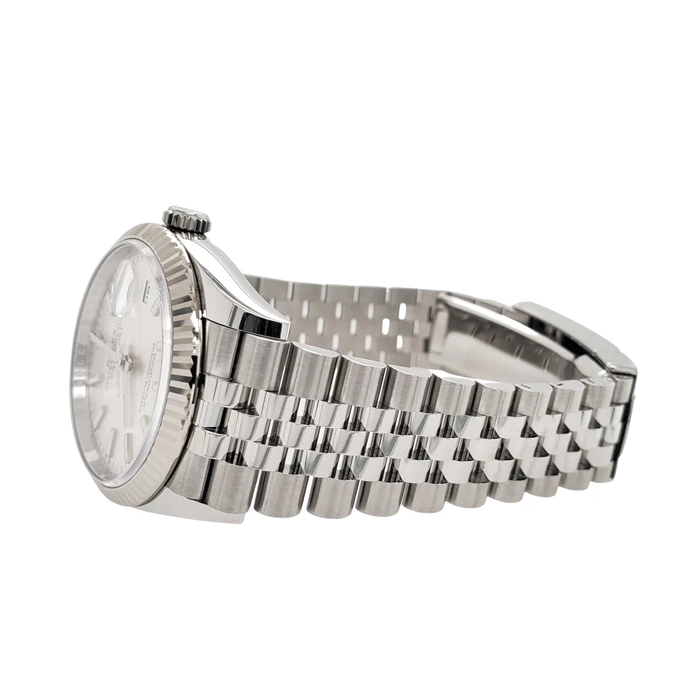 Rolex Datejust 36mm 126234 Silver Index Dial Fluted Bezel Jubilee Watch 2021 Box Papers - Image 4