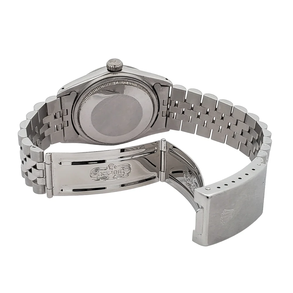 Rolex Datejust 36mm 16014 Factory Silver Diamond Dial Stainless Steel Jubilee Watch - Image 5