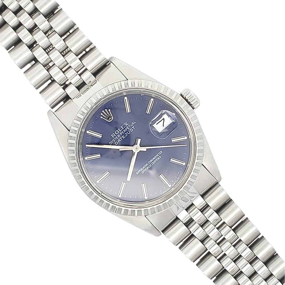 Rolex Datejust 36mm 16030 Blue Index Dial Steel Jubilee Watch - Image 3