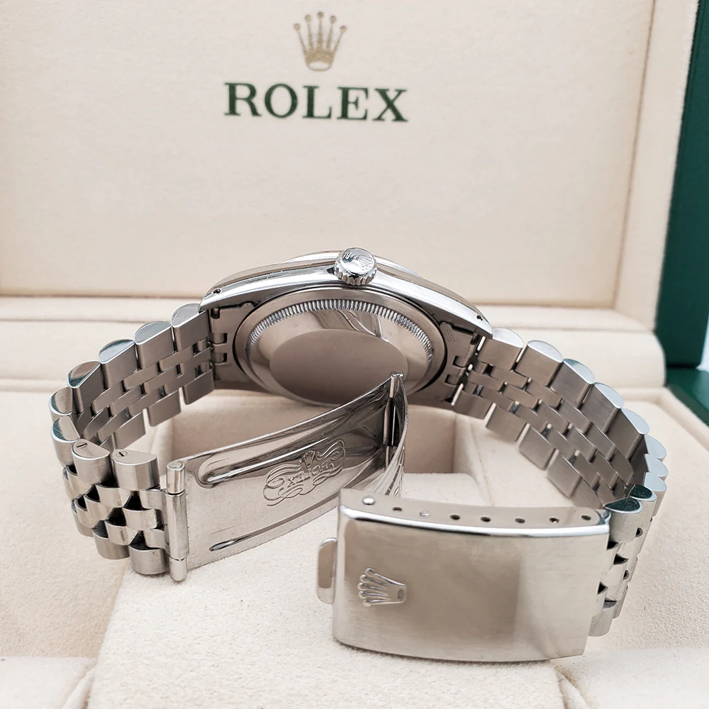 Rolex Datejust 36mm 16200 Tapestry Dial Stainless Steel Jubilee Watch Box Papers - Image 6