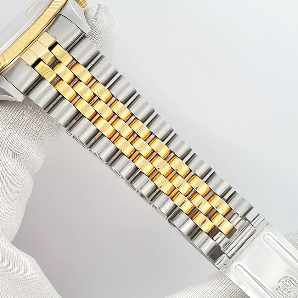 Rolex Datejust 36mm 16233 Cream Jubilee Arabic Dial 2-tone Yellow Gold/Steel Jubilee Watch - Image 4