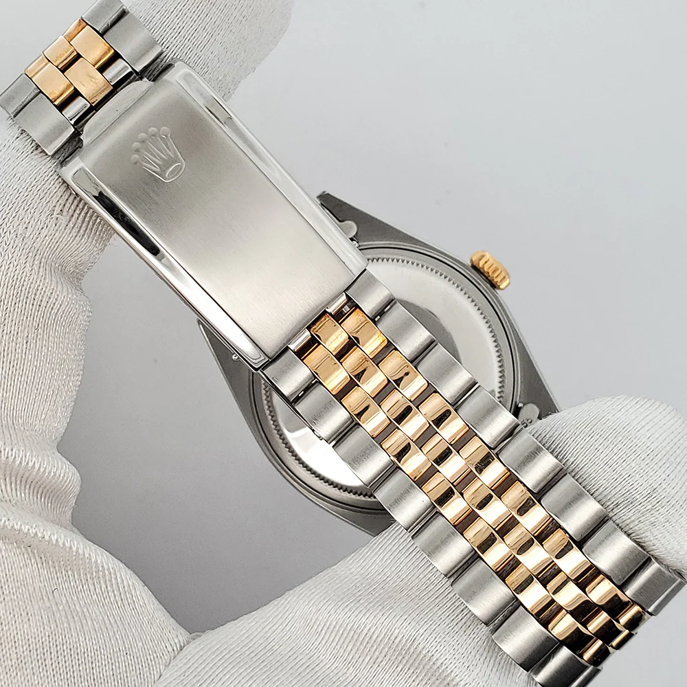 Rolex Datejust 36mm 2-Tone Gray Index Yellow Gold/Steel Riveted Watch 1601 - Image 5