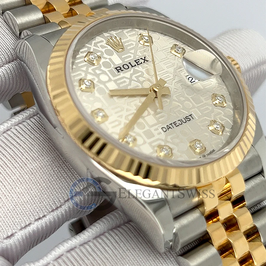 Rolex Datejust 36mm 2-tone Silver Jubilee Diamond Dial 126233 Watch 2020 Box Papers - Image 2