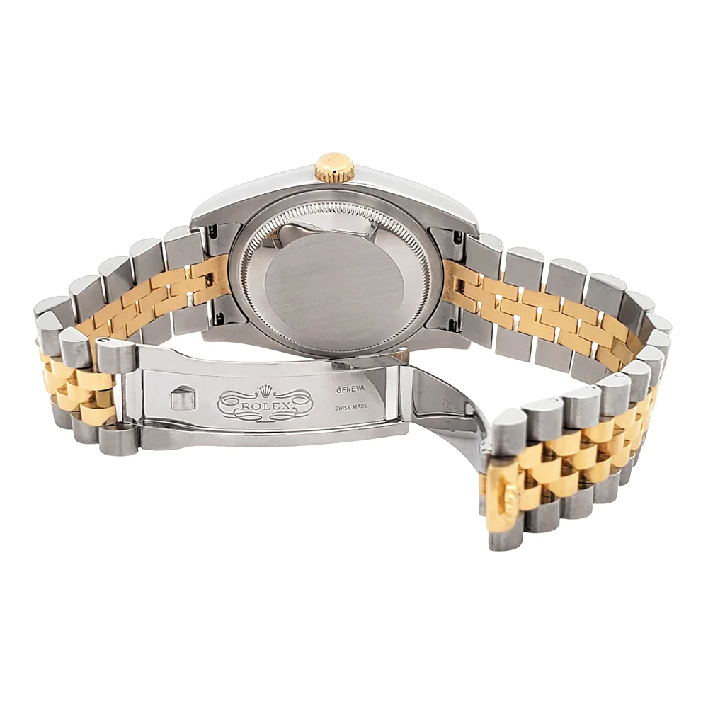 Rolex Datejust 36mm 2-Tone Yellow Gold/Steel Champagne Index Watch 116233 Box/Papers/Tag - Image 8