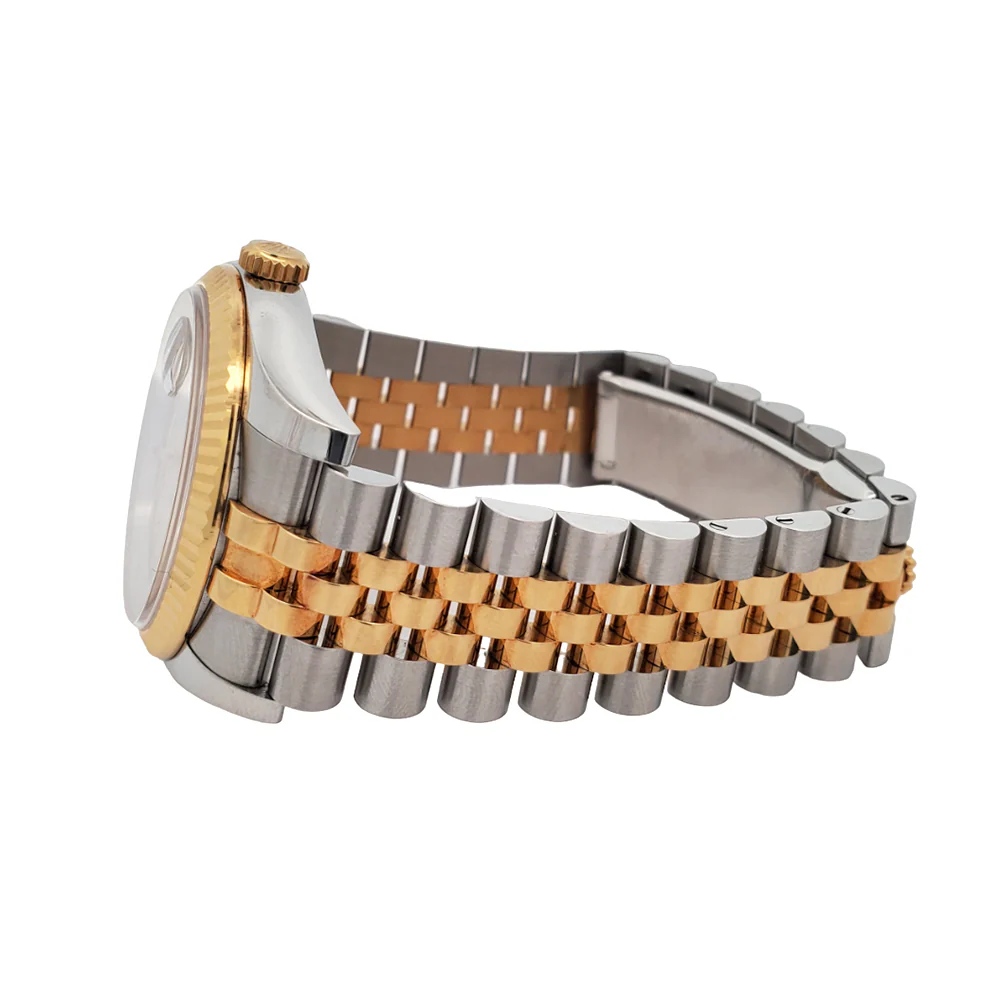 Rolex Datejust 36mm 2-Tone Yellow Gold/Steel Cream Pyramid Dial Watch 116233 Box Papers - Image 6