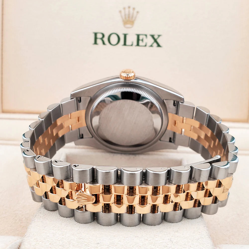 Rolex Datejust 36mm 2-Tone Yellow Gold/Steel Silver Index Fluted Jubilee Watch 116233 - Image 5